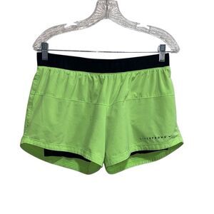 Nike LIVESTRONG Dri-FIT Neon Green Running Shorts Lined Size Medium
